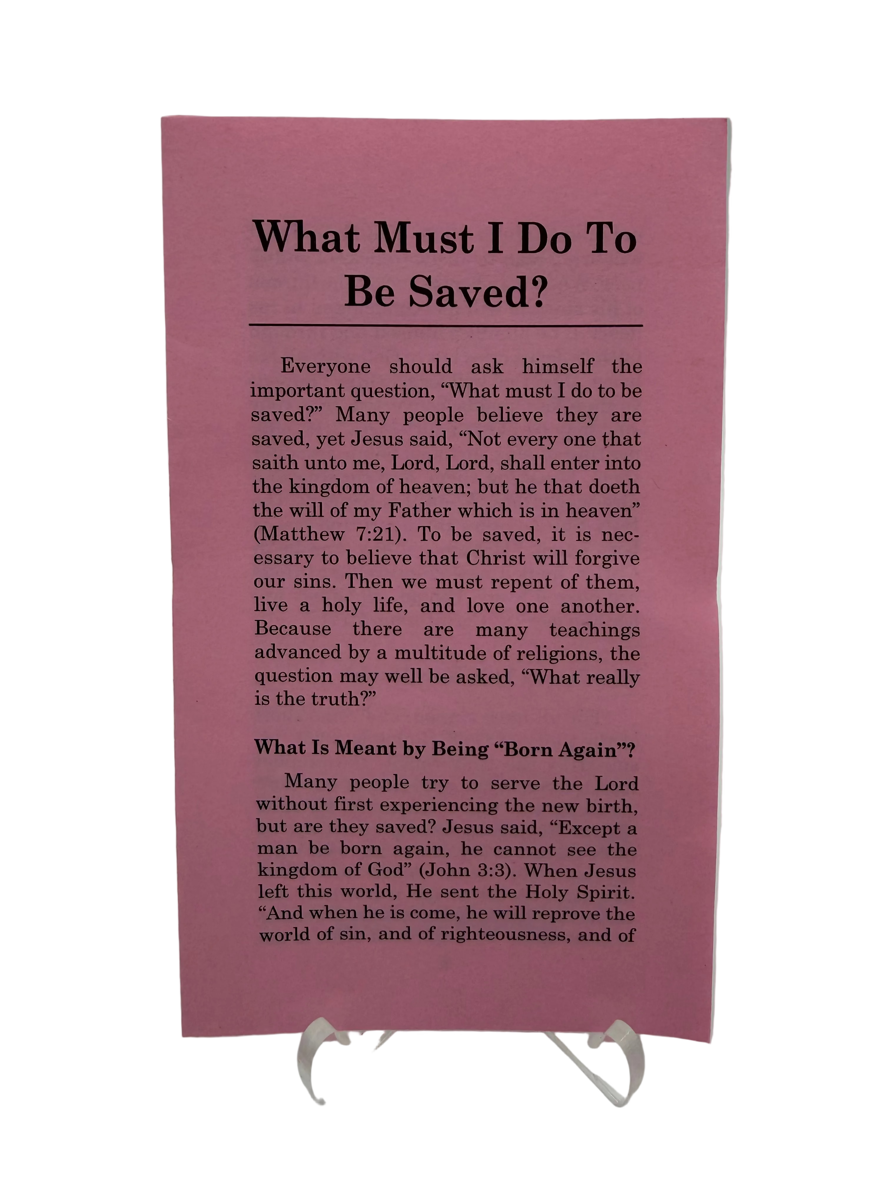What Must I Do To Be Saved?