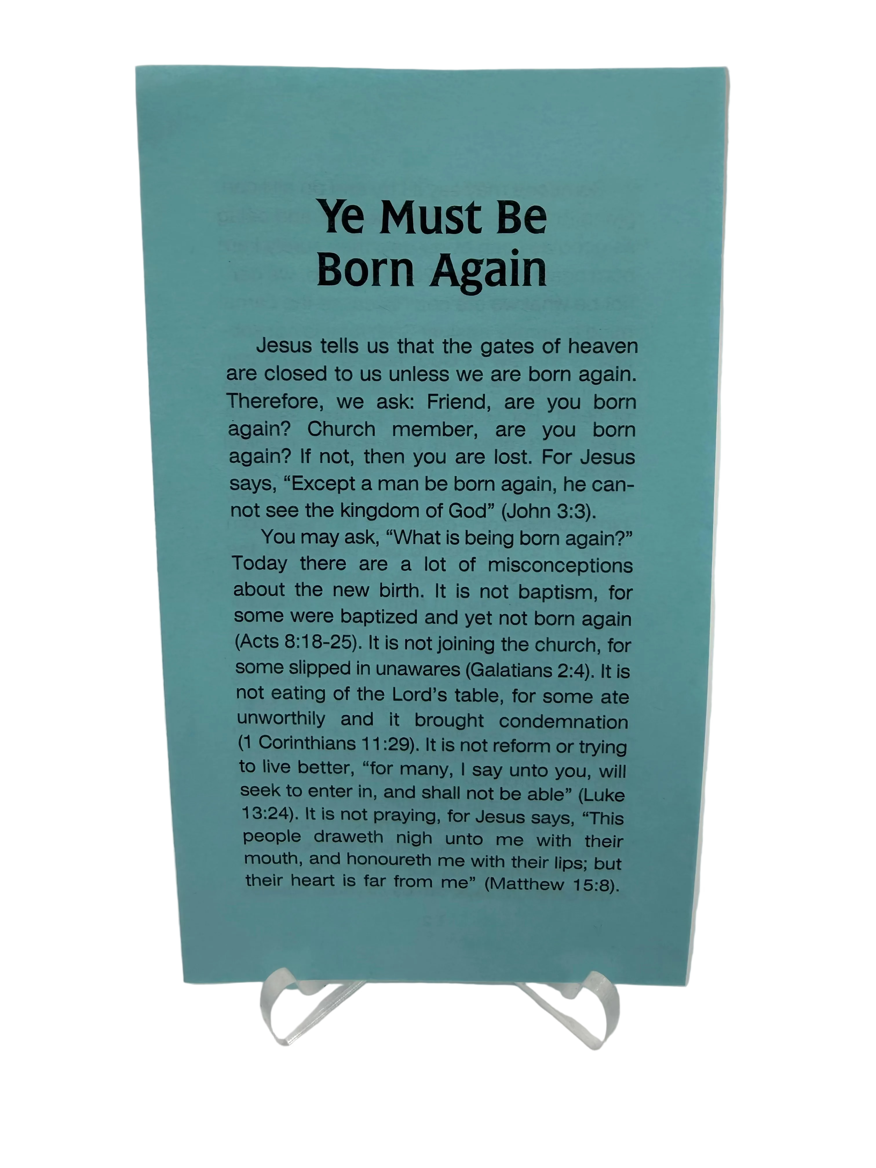 Ye Must Be Born Again