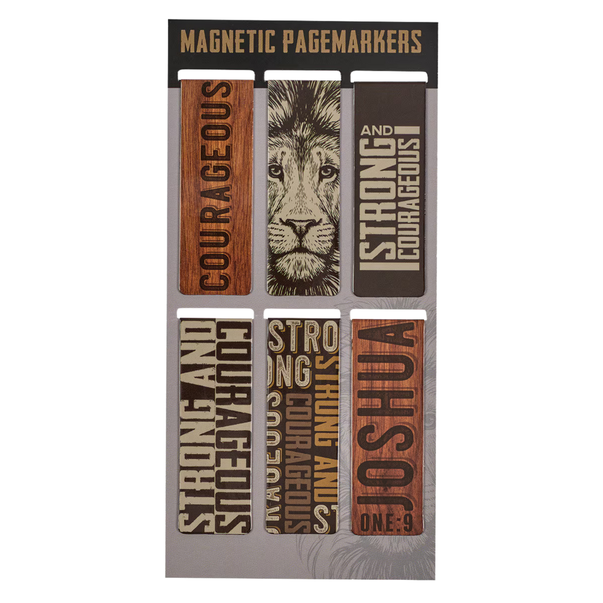 Strong and Courageous Magnetic Bookmark Set - Joshua 1:9