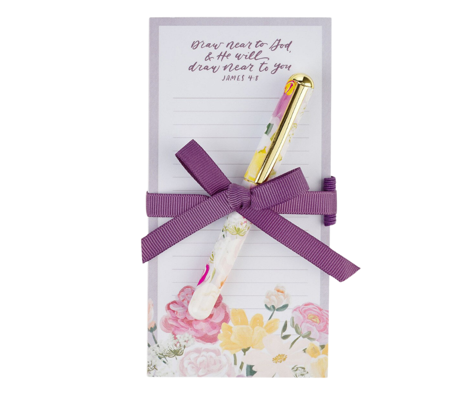 Draw Near to God Magnetic Notepad and Pen Set James 4:8