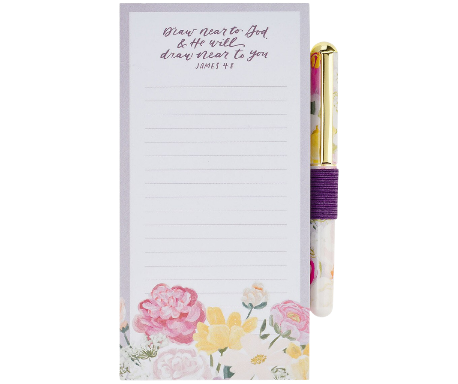 Draw Near to God Magnetic Notepad and Pen Set James 4:8